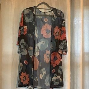 Sheer kimono style top